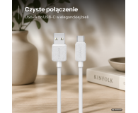 USAMS Kabel KY Series US-SJ693 3A USB-C do USB-A 2m biały - 1569050 - zdjęcie 2